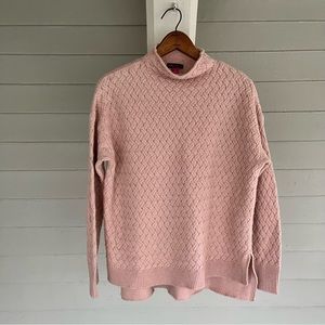 Vince Camuto Pink Knit Mockneck Sweater